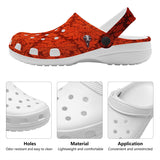 Valorē Crocs Clogs - Crimson Oxford - Sizes: Women US5.5-Men US14