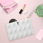 Valorē Saffiano Clutch - White Diamond Oxford