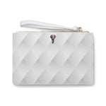 Valorē Saffiano Clutch - White Diamond Oxford