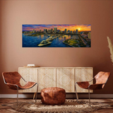 "St Pete Panoramic No. 2" | Mixed Media Giclée on Canvas