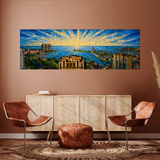 "St Pete Panoramic No. 1" | Mixed Media Giclée on Canvas