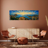 "St Pete Panoramic No. 1" | Mixed Media Giclée on Canvas