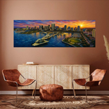 "St Pete Panoramic No. 2" | Mixed Media Giclée on Canvas