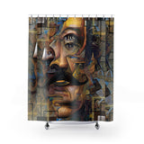 'Faces of Dali, No. 26'. Fabric Shower Curtain