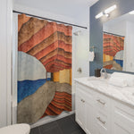Elevated Perspective. Fabric Shower Curtain