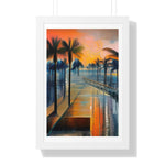 'Palm Sunrise' | Framed Giclée Print