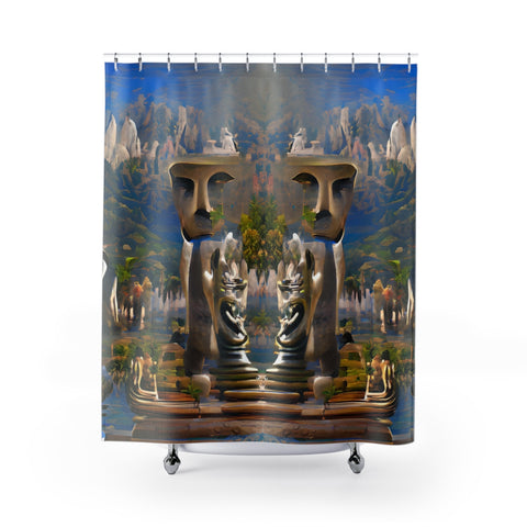 'Dali World Sculpture Park'. Fabric Shower Curtain