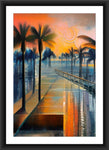 'Palm Sunrise' | Framed Giclée Print